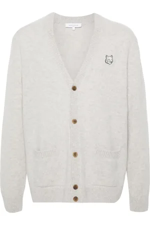 Maison Kitsuné Fox-motif wool cardigan