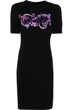 VERSACE Logo-print T-shirt dress