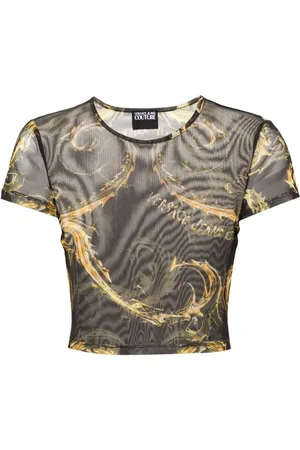 VERSACE Chromo Couture-print mesh T-shirt