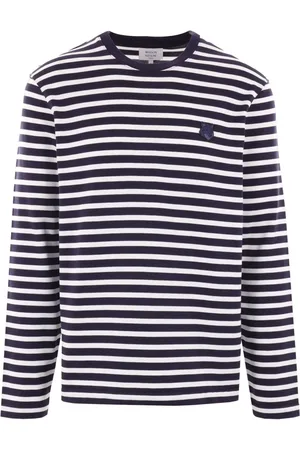 Maison Kitsuné Logo-patch striped jumper