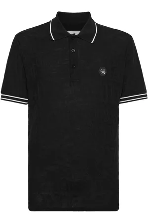 Philipp Plein Logo-appliqu?? cotton polo shirt