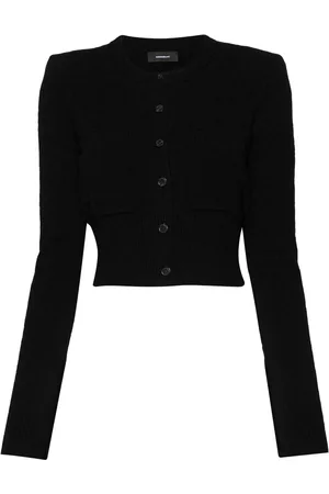 WARDROBE.NYC Towelling-finish cropped cardigan