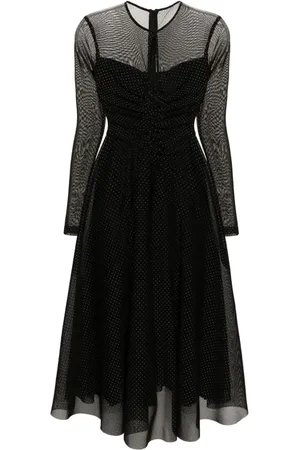 NISSA Studded flared midi dress