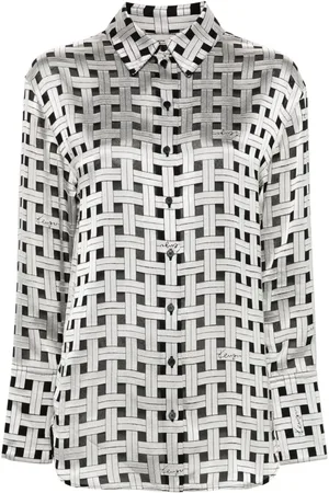 Kenzo Weave-print satin shirt