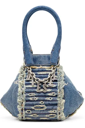 Diesel D-Vina-XS distressed denim shoulder bag