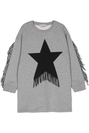 Stella McCartney Fringed Star cotton sweatshirt