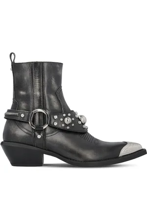 Pinko Tex leather ankle boots