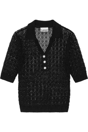 Ganni Sheer open-knit top