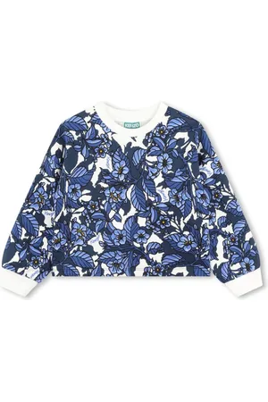 Kenzo Contrasting edges floral print sweatshirt