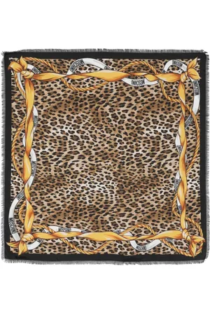Moschino Leopard-print silk scarf