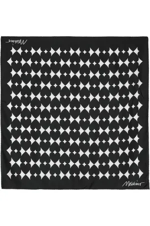 Moschino Heart-print silk scarf