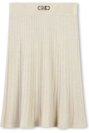 Michael Kors Logo-plaque cotton-blend skirt