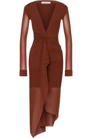 Serafini V-neck twist-detail dress