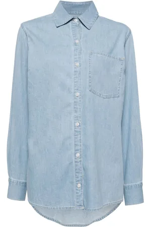 VERONICA BEARD Maya gathered denim shirt