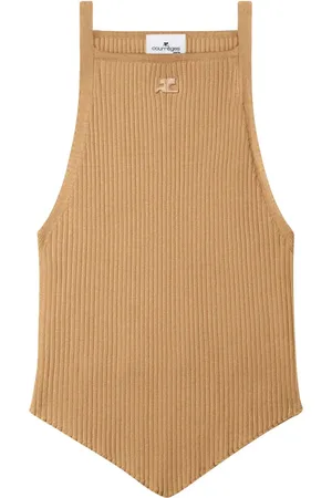 Courrèges Pointy ribbed tank top