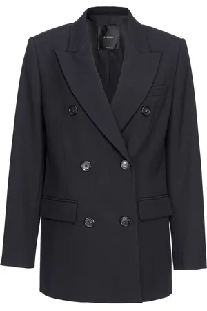 Pinko Double-breasted twill blazer