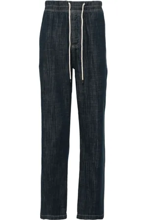 James Perse Drawstring-waist denim trousers