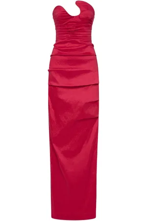RACHEL GILBERT Cheri asymmetric-neck dress