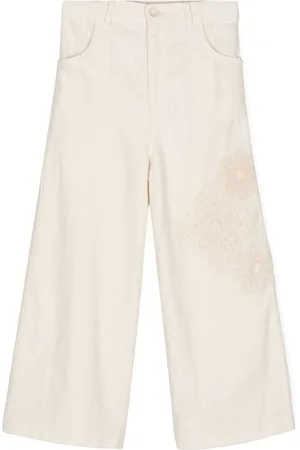 ZIMMERMANN Halliday floral-appliqu?? trousers