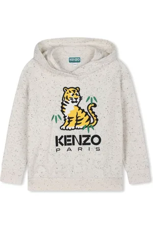 Kenzo Tiger-embroidered terry-cloth hoodie