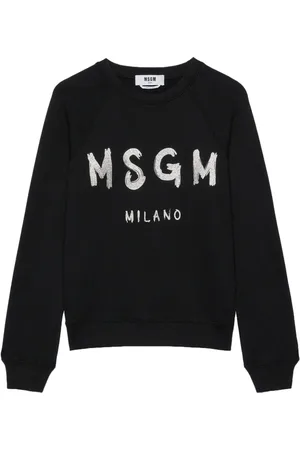 Msgm Logo-print cotton sweatshirt