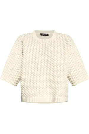 Fabiana Filippi Grid-stitch knit T-shirt