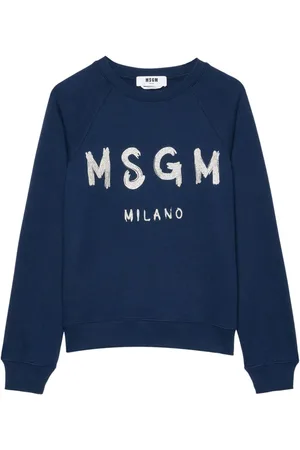 Msgm Logo-print cotton sweatshirt