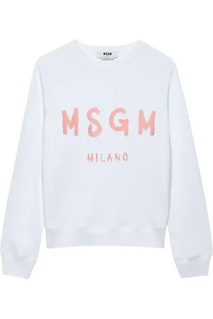 Msgm Logo-print cotton sweatshirt