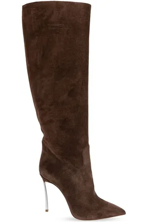 Casadei 100mm Blade suede boots