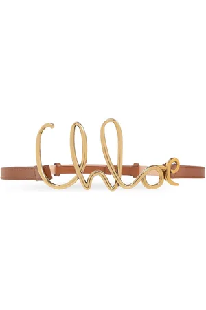 Chloé Logo buckle leather belt