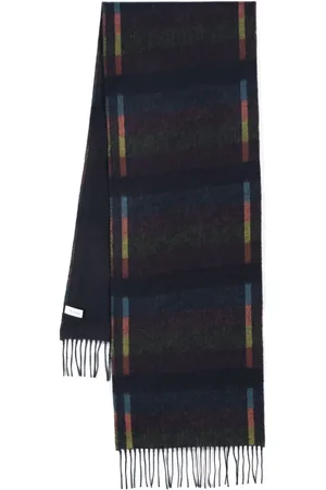 Paul Smith Brushed-wool fringed scarf
