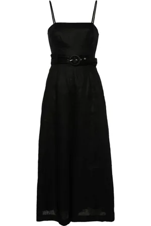 ZIMMERMANN Golden belted linen jumpsuit