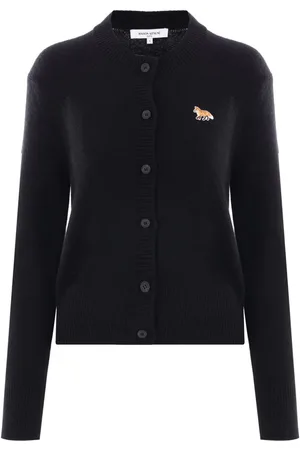 Maison Kitsuné Baby Fox-appliqué wool cardigan