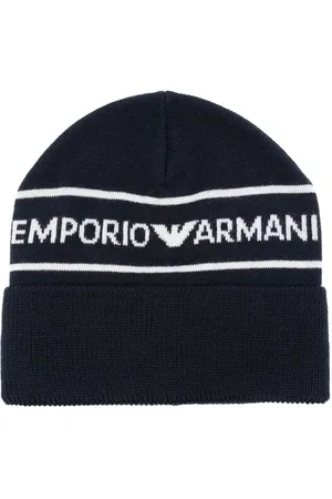 Emporio Armani Logo-jacquard knit beanie