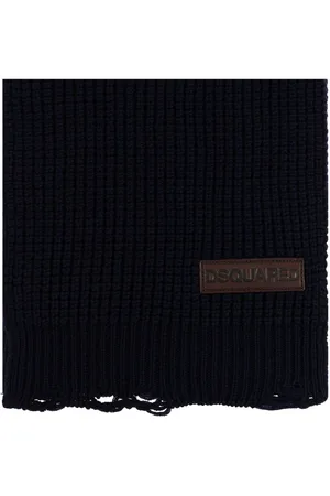 Dsquared2 Distressed wool scarf