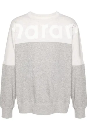 Isabel Marant Howley flocked-logo sweatshirt