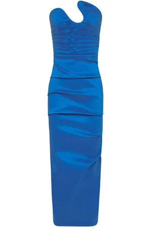 RACHEL GILBERT Cheri asymmetric-neck dress