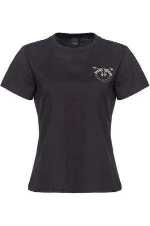 Pinko Love Birds-embellished cotton T-shirt