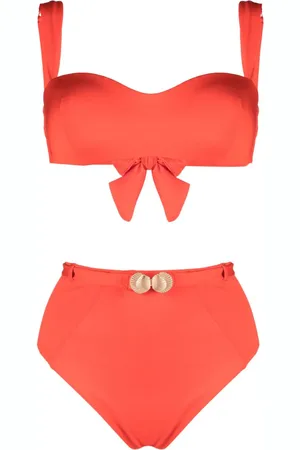 Noire Swimwear Seashell-motif bandeau bikini set