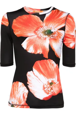 STINE GOYA Minerva Opium Poppies-print T-shirt