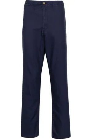 Ralph Lauren Drawstring cotton tapered trousers