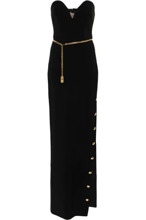 Elisabetta Franchi Crepe bustier maxi dress