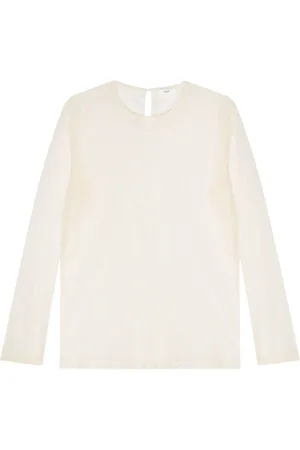 RIER Round-neck tulle T-shirt
