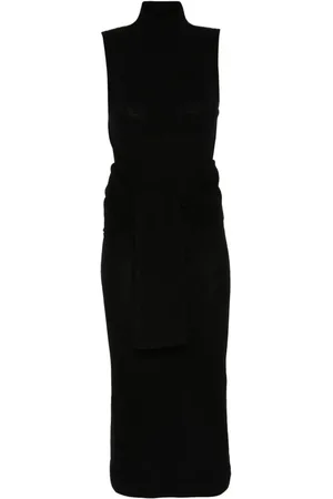 Maison Margiela Roll-neck knitted midi dress