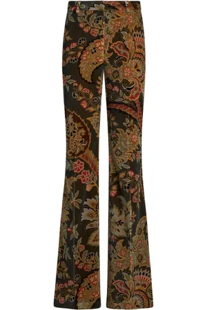 Etro Paisley-print velvet trousers
