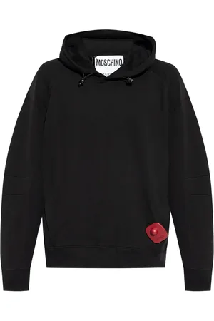 Moschino Security-tag cotton hoodie