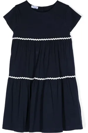 SIOLA Scallop-trim flared dress