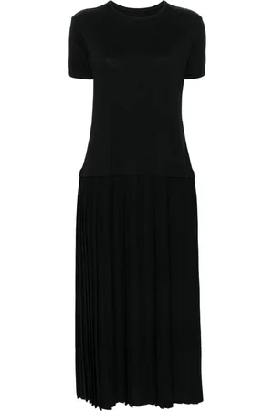 Maison Margiela Pleated cotton maxi dress