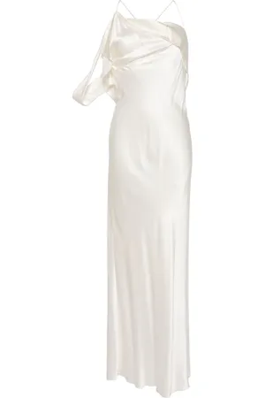 Michelle Mason Crisscross-back silk dress