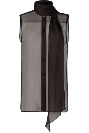 Nina Ricci Pussy-bow sleeveless shirt